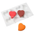 silicone 8-hole heart cake mold